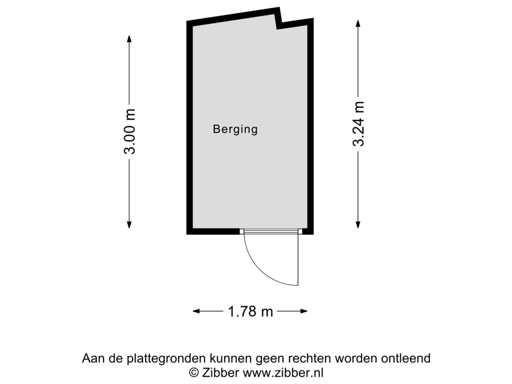 View floorplan of Berging of Turfberg 75