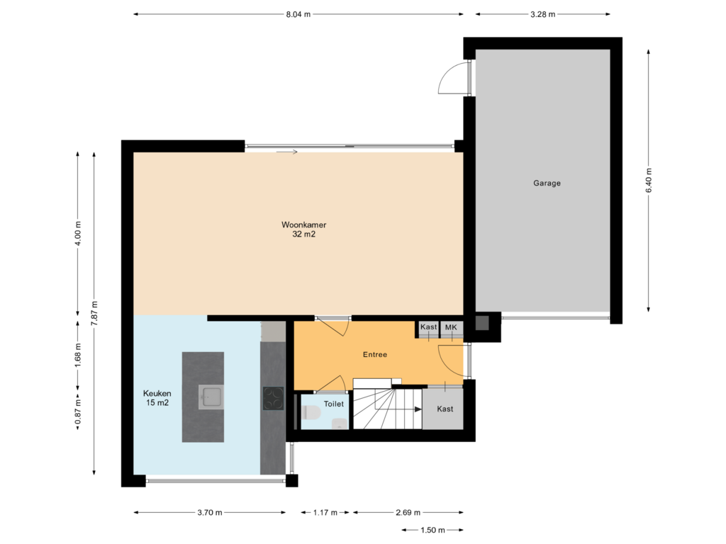 View floorplan of Begane grond of Voerendaalstraat 94