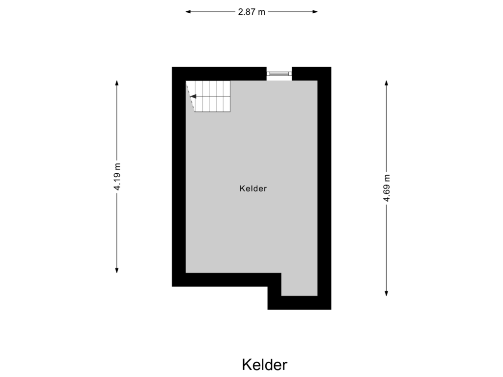 View floorplan of Kelder of Walstraat 91