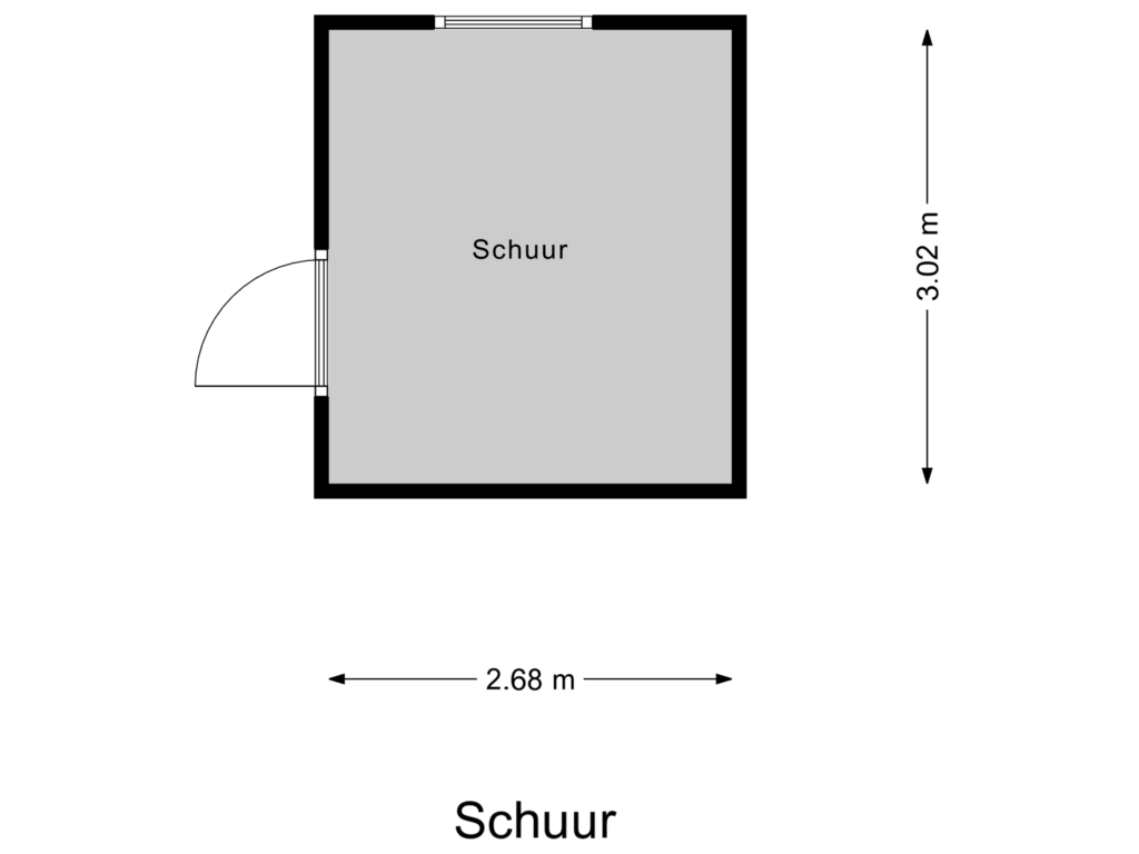 View floorplan of Schuur of Walstraat 91