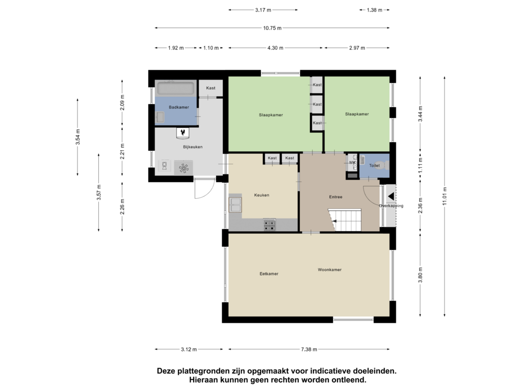 Bekijk plattegrond van Begane Grond van Abbekesdoel 74