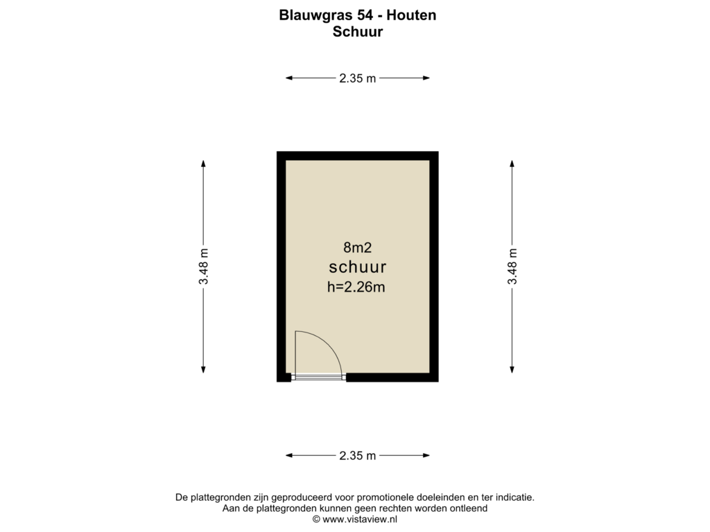 Bekijk plattegrond van SCHUUR van Blauwgras 54