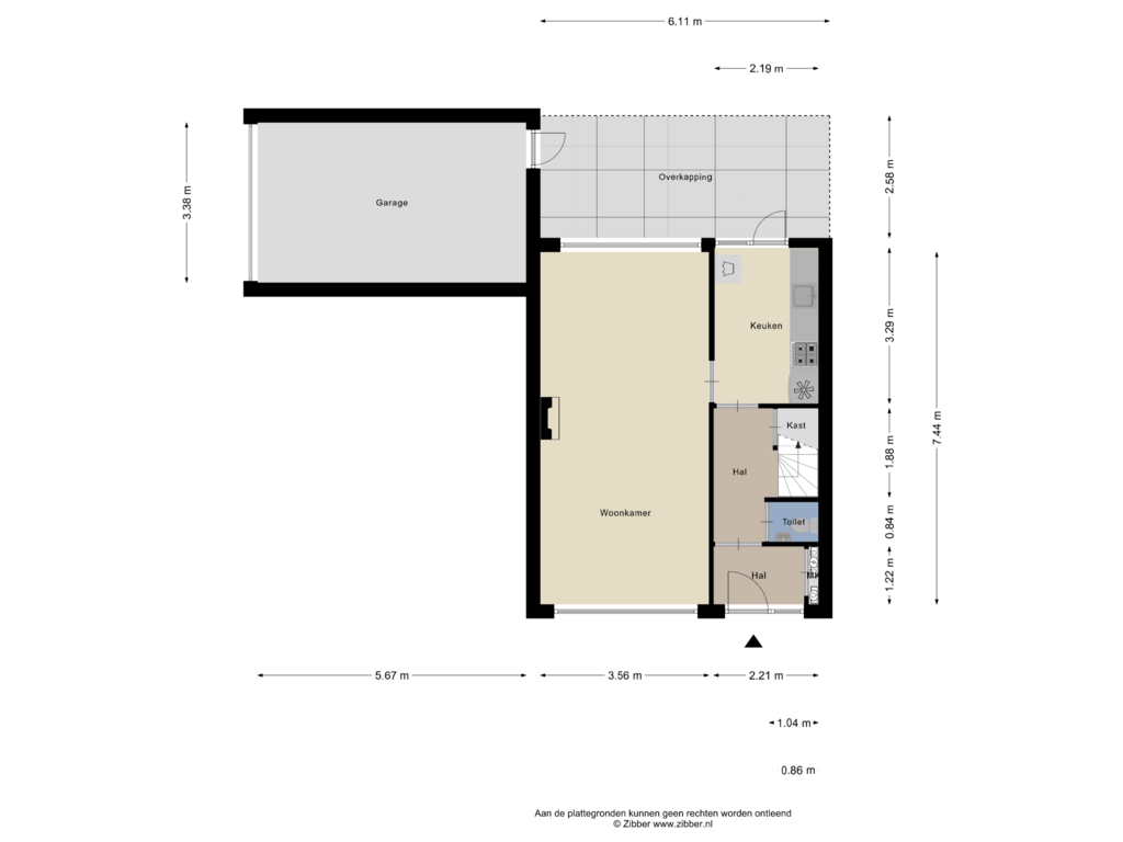 Bekijk plattegrond van Begane Grond van Lichtenberglaan 32