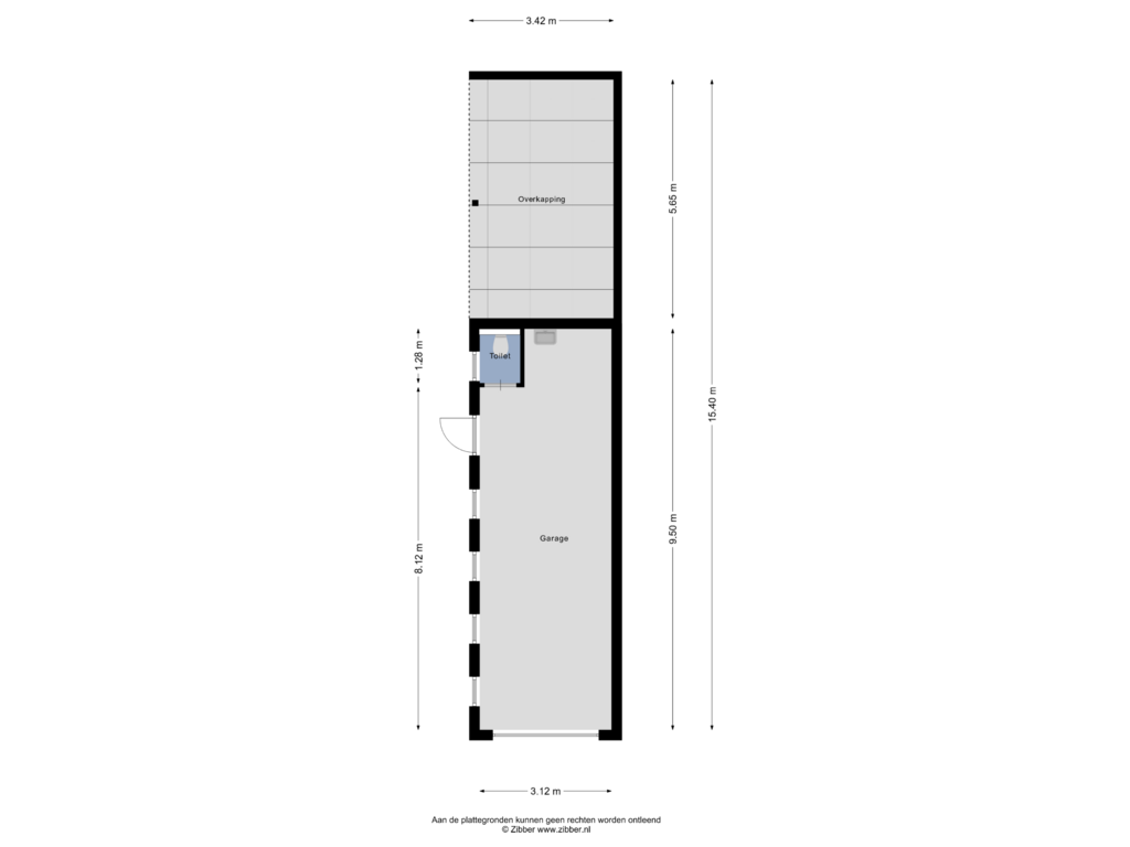 Bekijk plattegrond van Garage van Burgemeester de Grootstraat 10