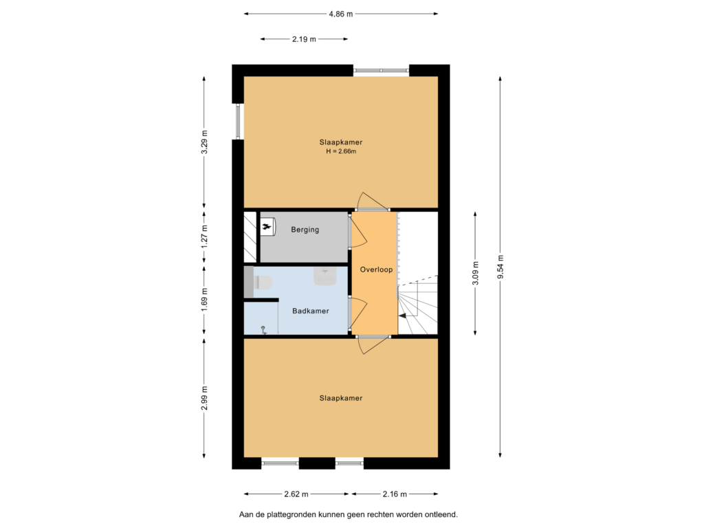 Bekijk plattegrond van 3e verdieping van Johan de Wittstraat 256