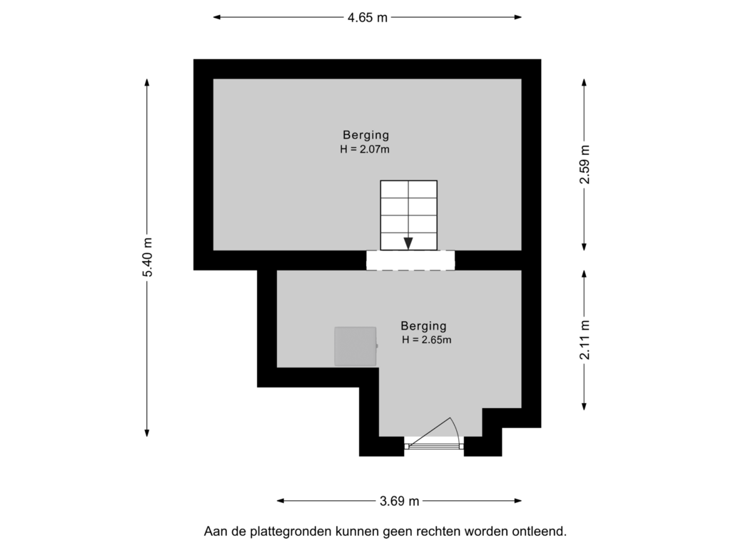 Bekijk plattegrond van Berging van Johan de Wittstraat 256