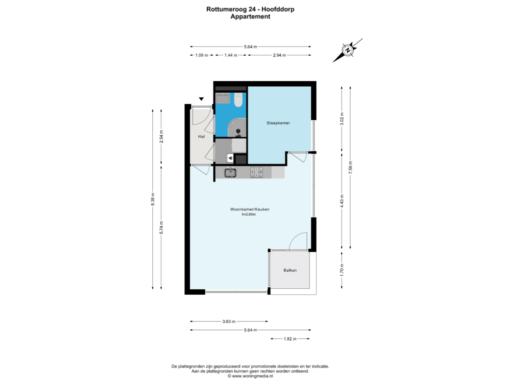 Bekijk plattegrond van Appartement van Rottumeroog 24