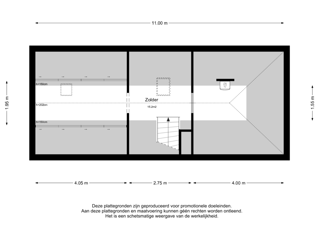 Bekijk plattegrond van Zolder van Nijenkamp 124