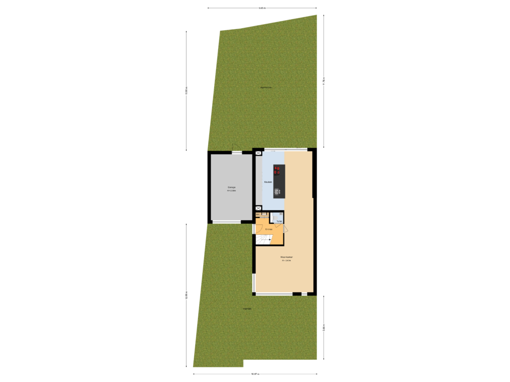 Bekijk plattegrond van Situatie van Buitensingel 46