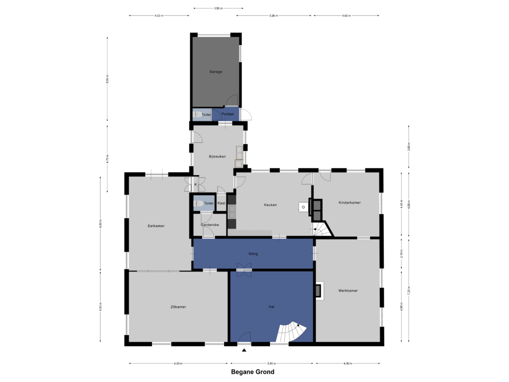 Bekijk plattegrond van Begane Grond van Heuvel 90