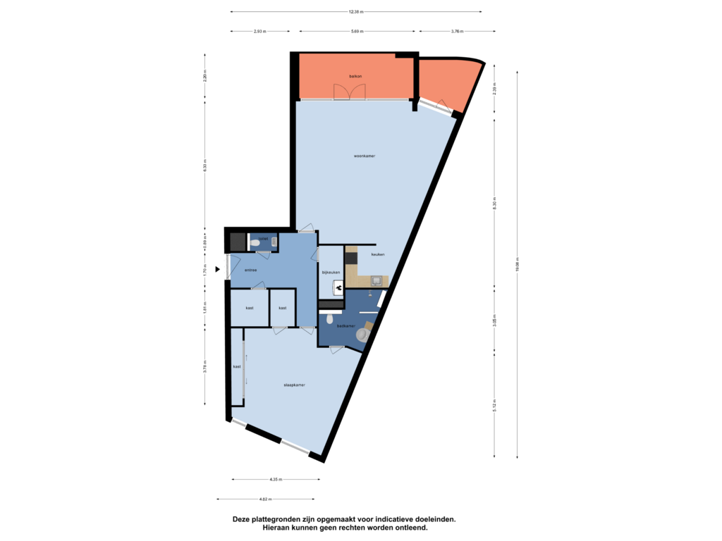 View floorplan of Appartement of Van Someren-Downerlaan 26