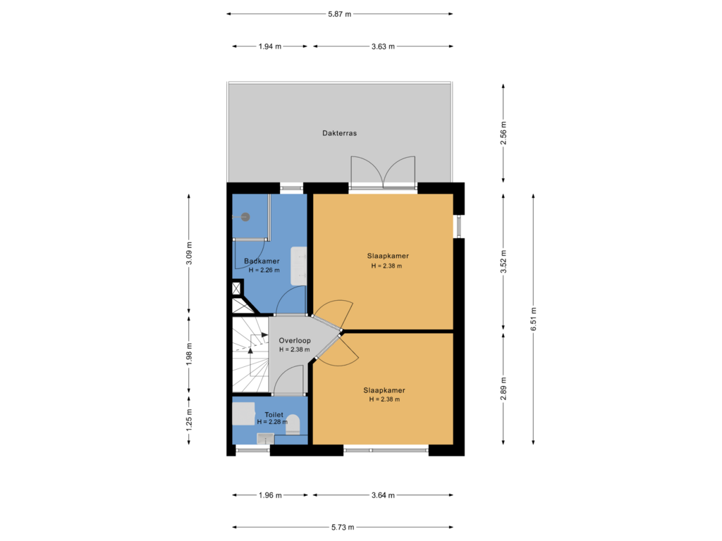 Bekijk plattegrond van 1e verdieping van Tutein Noltheniusplein 2