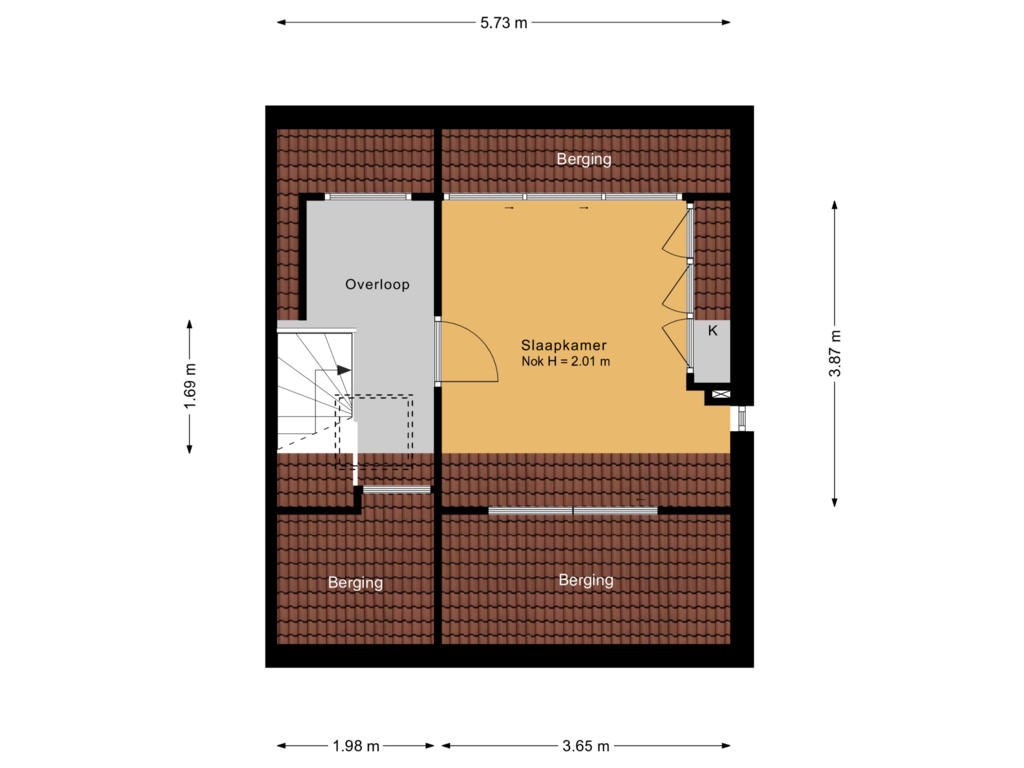 Bekijk plattegrond van 2e verdieping van Tutein Noltheniusplein 2