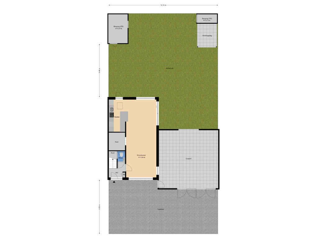 Bekijk plattegrond van Tuin van Tutein Noltheniusplein 2