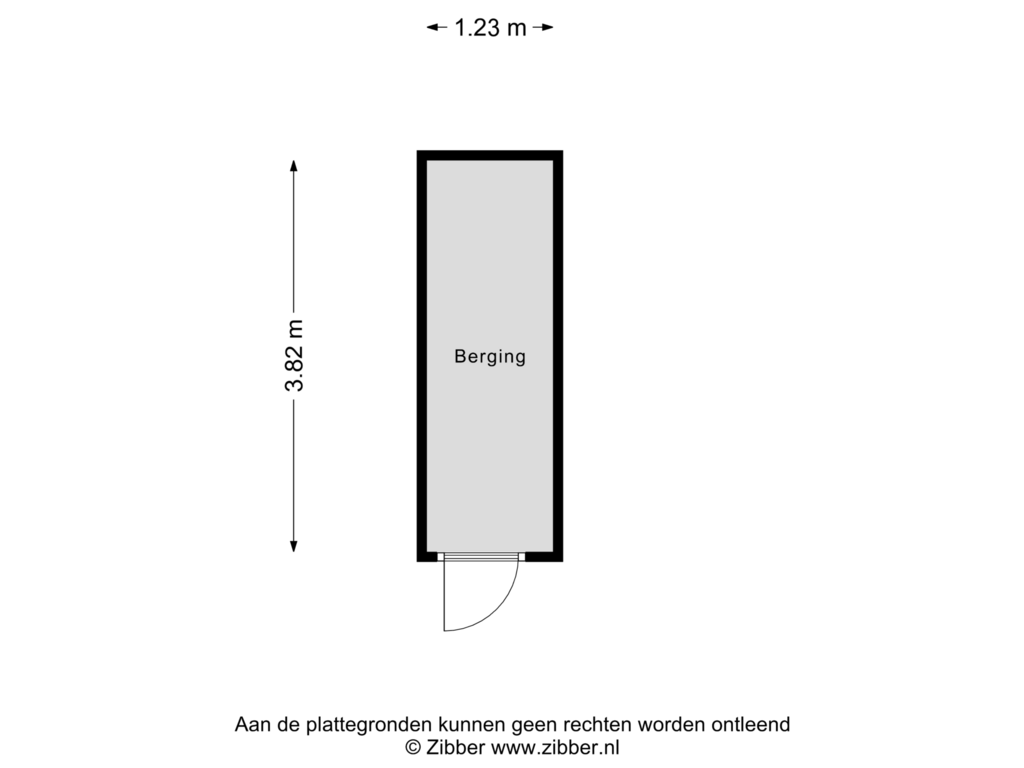 Bekijk plattegrond van Berging van Westerbaenstraat 230