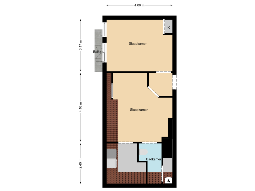 Bekijk plattegrond van Floor 1 van Maasstraat 130-3