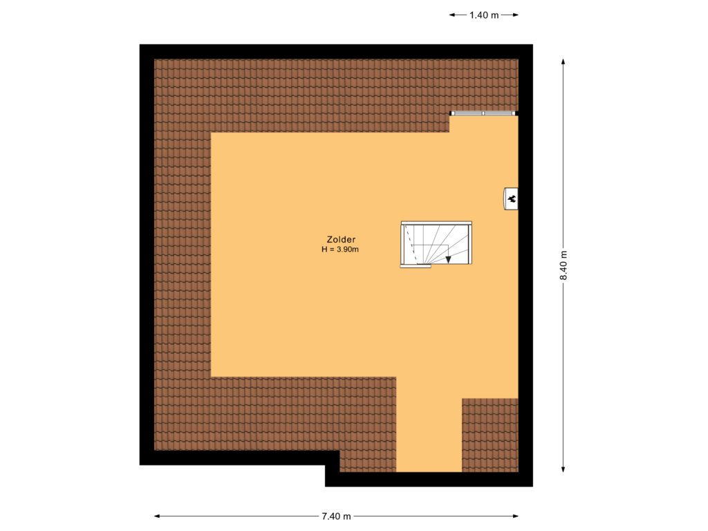 Bekijk plattegrond van Tweede verdieping van Zilvermeeuwstraat 43