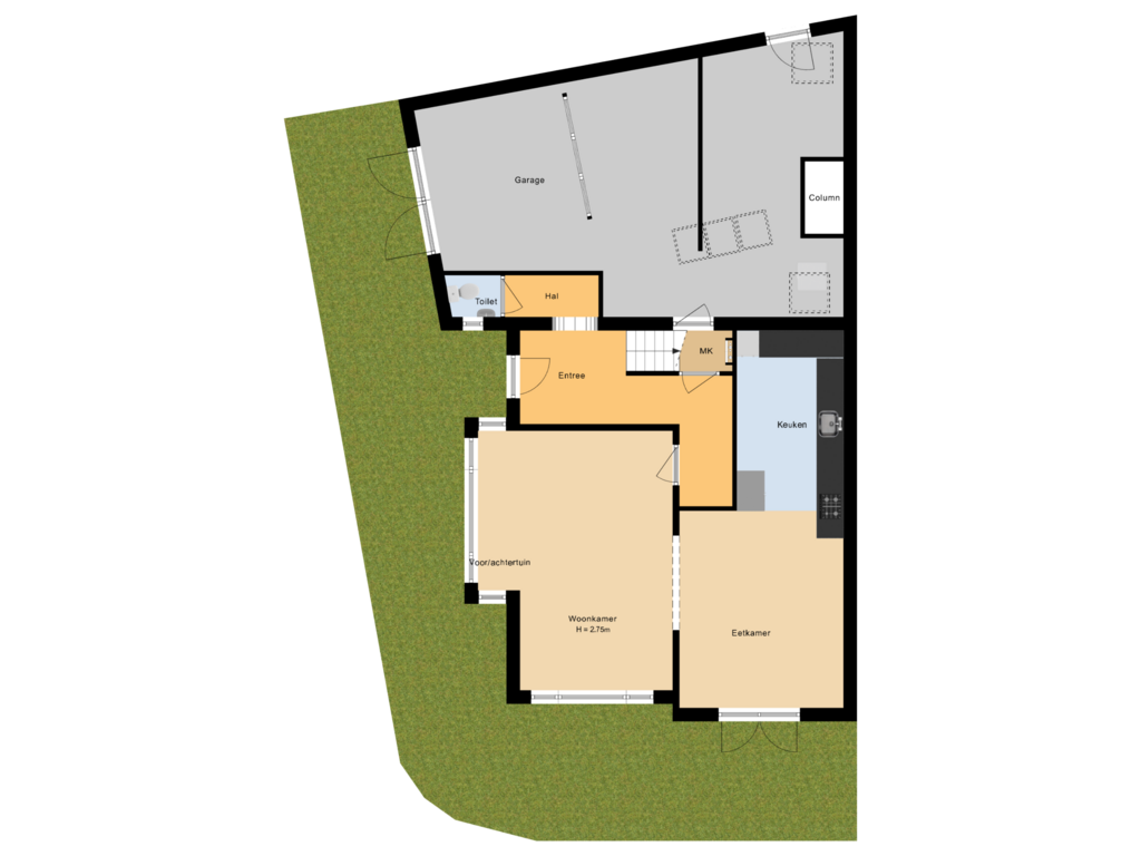 Bekijk plattegrond van Situatie van Zilvermeeuwstraat 43