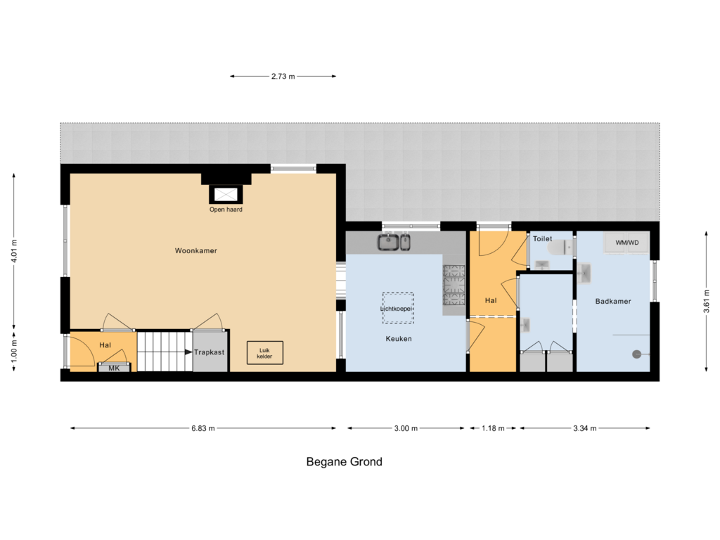 View floorplan of Begane Grond of Molenwal 22