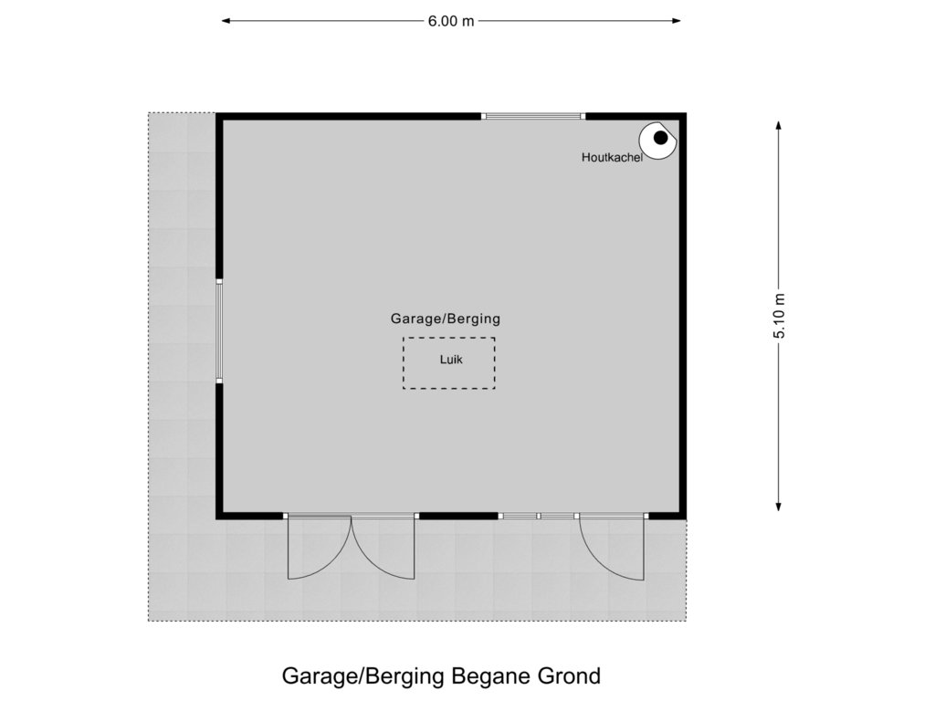 View floorplan of Garage/Berging Begane Grond of Molenwal 22