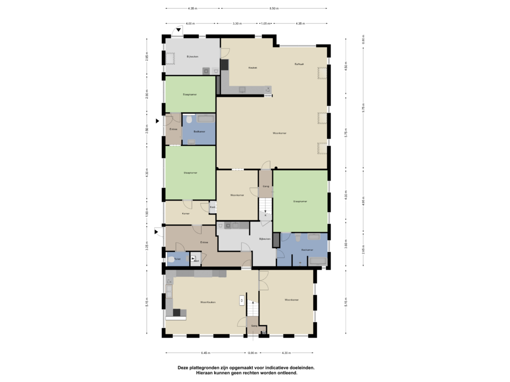 View floorplan of Begane Grond of Hoofdweg 130