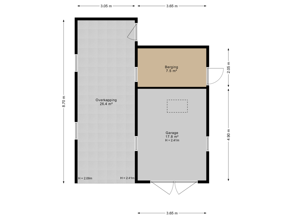 Bekijk plattegrond van Garage van Harmen Sytstrastraat 1