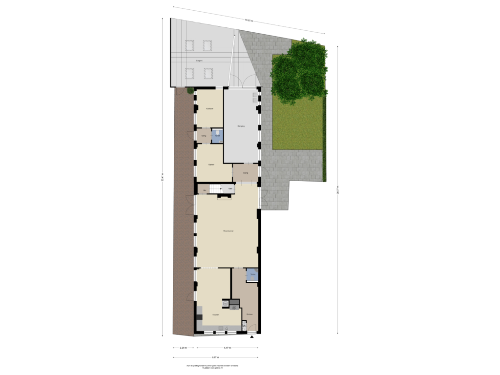 View floorplan of Begane grond-Tuin of Sint Leonardusstraat 9