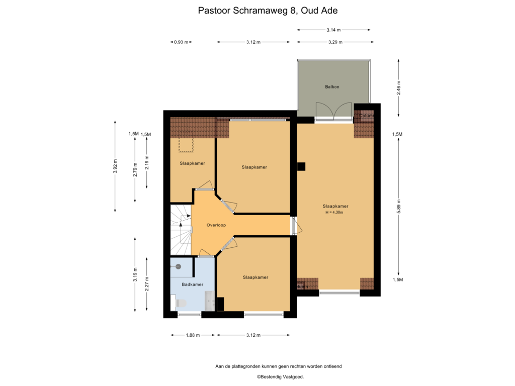 Bekijk plattegrond van Eerste verdieping van Pastoor Schramaweg 8