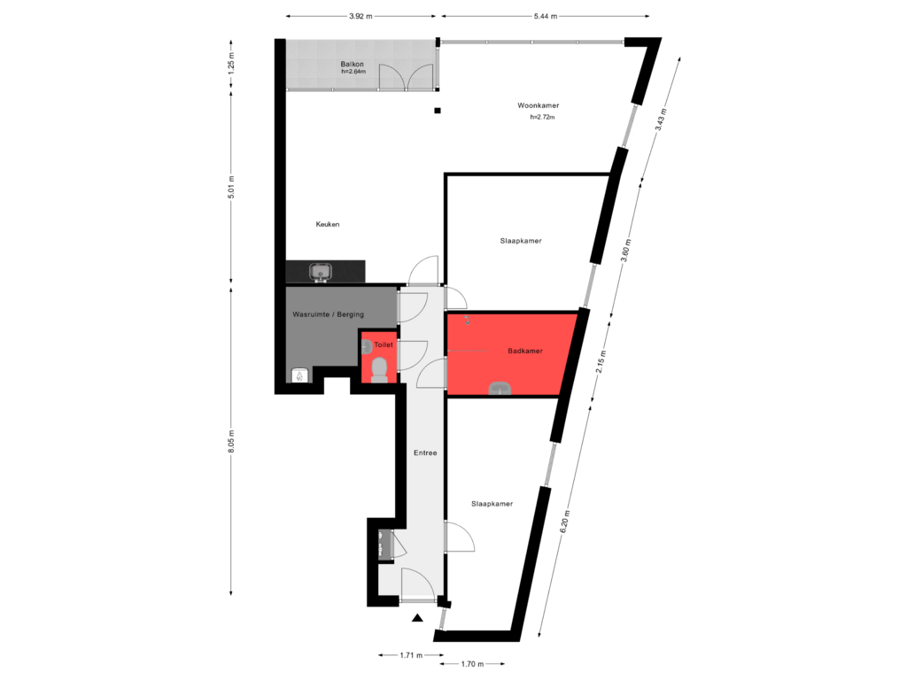 Bekijk plattegrond van Appartement van Baltimoreplein 55