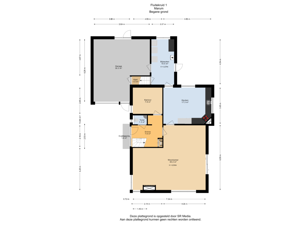 Bekijk plattegrond van Begane grond van Fluitekruid 1