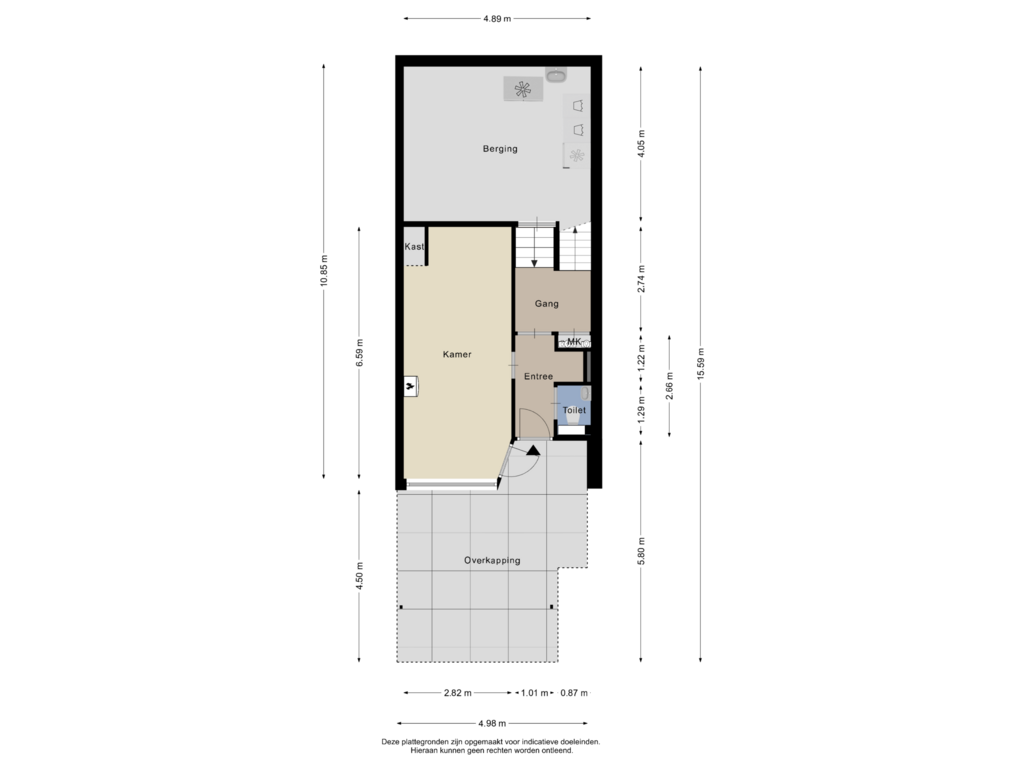 Bekijk plattegrond van Begane Grond van Nieuwstraat 136