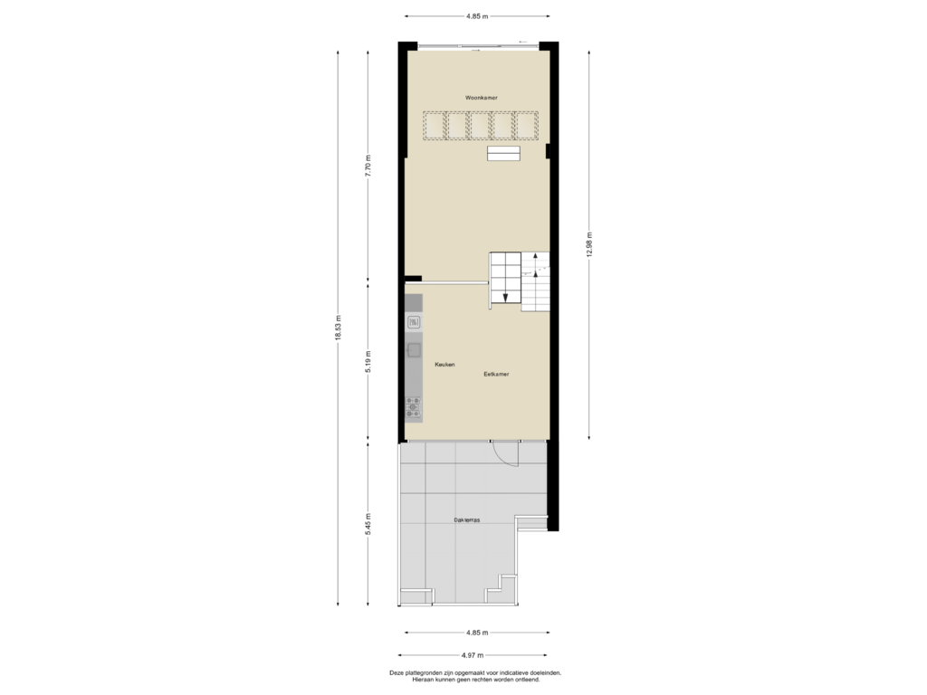 Bekijk plattegrond van Eerste Verdieping van Nieuwstraat 136