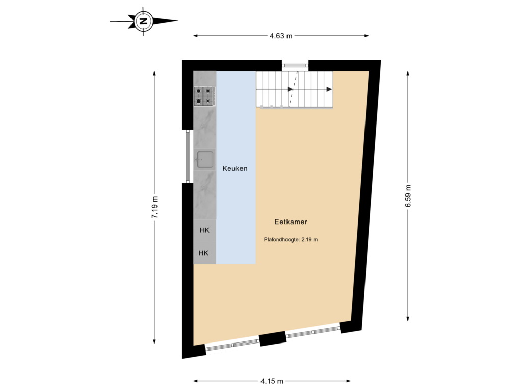 Bekijk plattegrond van 2e Verdieping van Wijnstraat 10