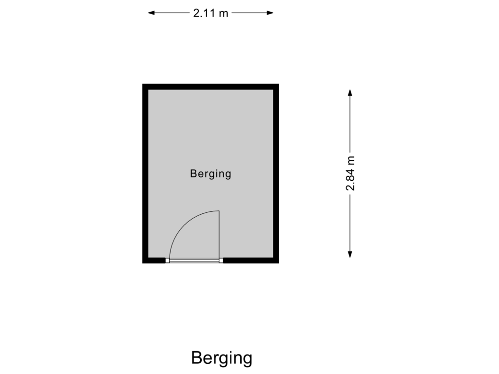 View floorplan of Berging of Thorbeckestraat 30-2