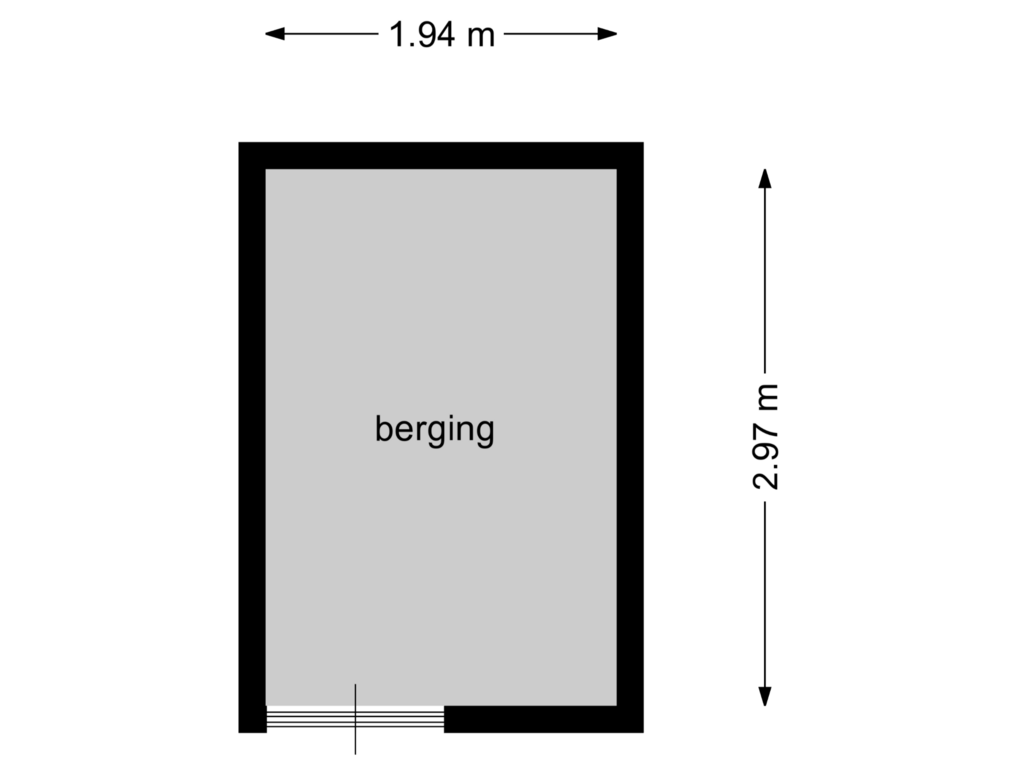 Bekijk plattegrond van berging van Rozenlaan 2