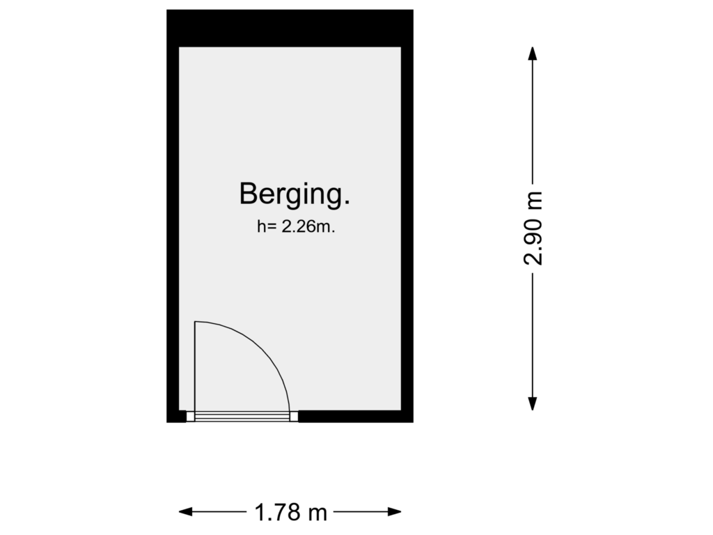 Bekijk plattegrond van Berging van Binnen de Veste 6