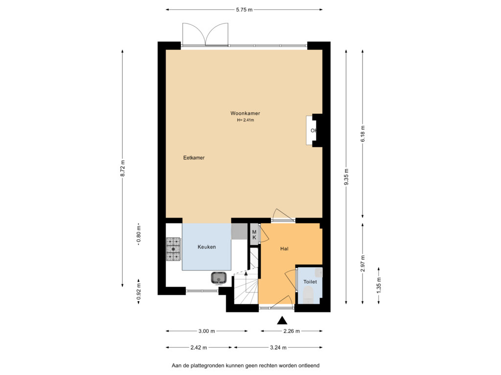 Bekijk plattegrond van Begane grond van Amnestylaan 70