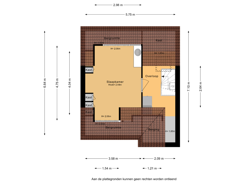 Bekijk plattegrond van 2e verdieping van Amnestylaan 70