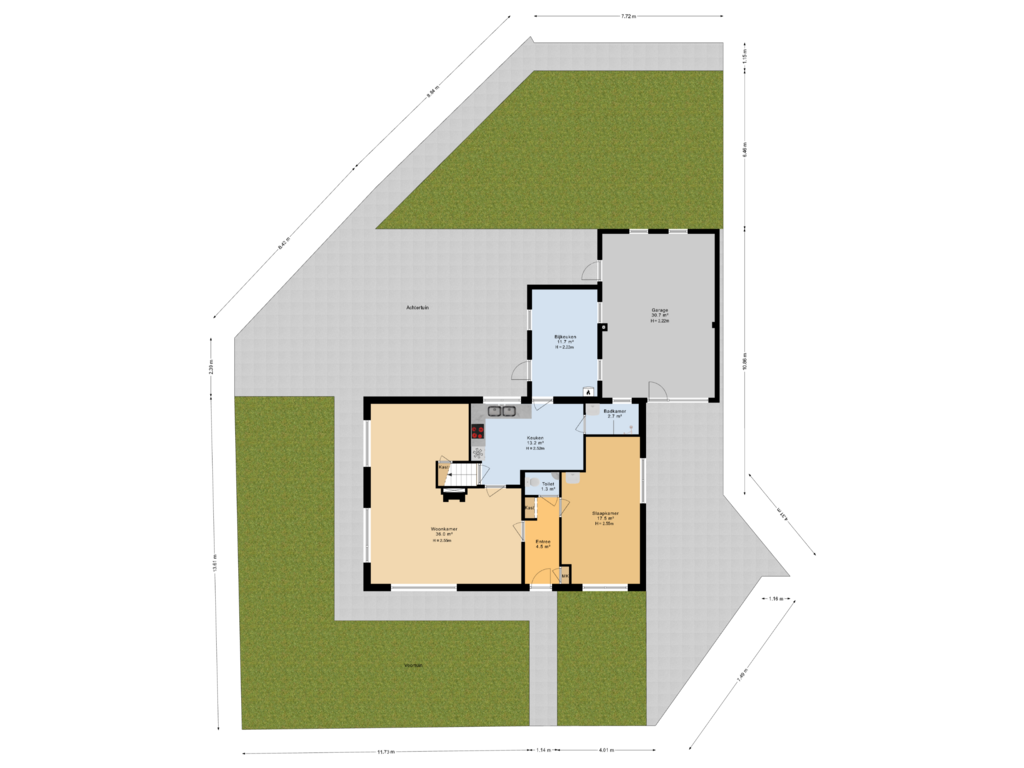 Bekijk plattegrond van Situatie van Minister van den Brinklaan 9