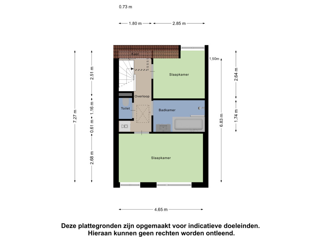 Bekijk plattegrond van Eerste Verdieping van Kreeftstraat 57