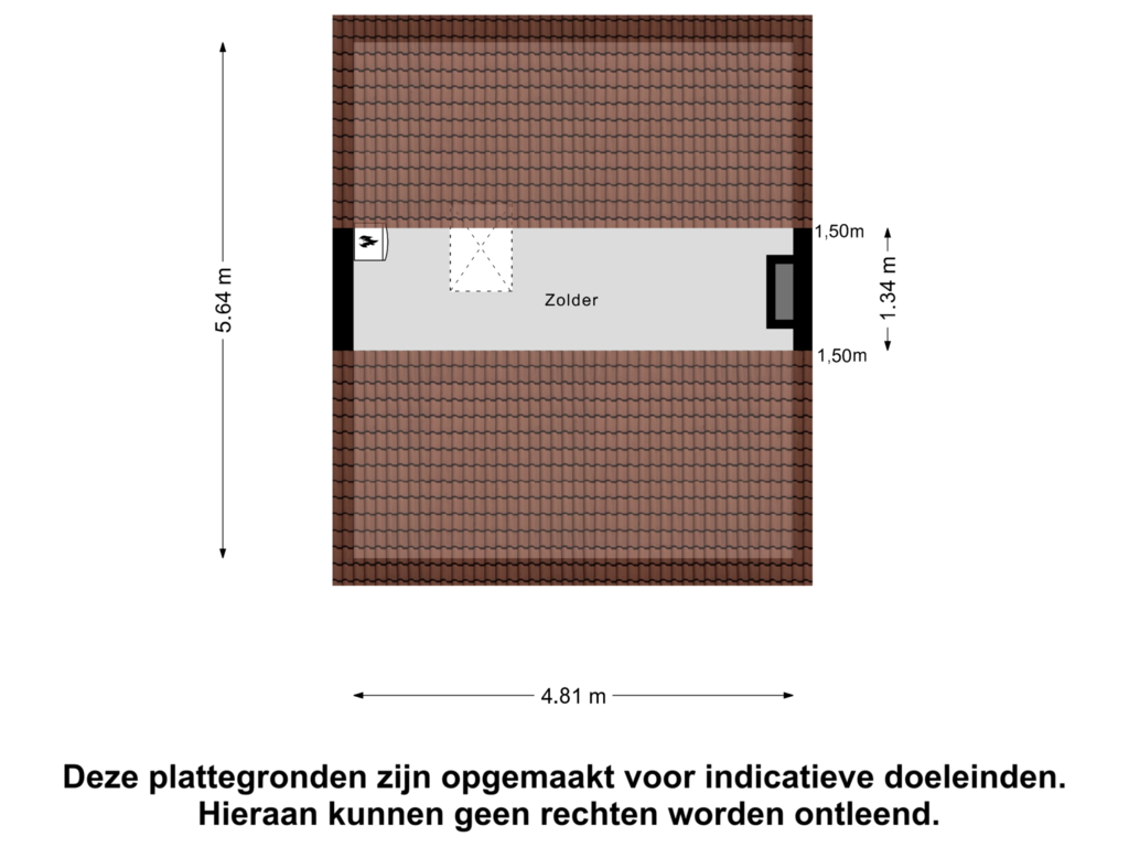 Bekijk plattegrond van Zolder van Kreeftstraat 57