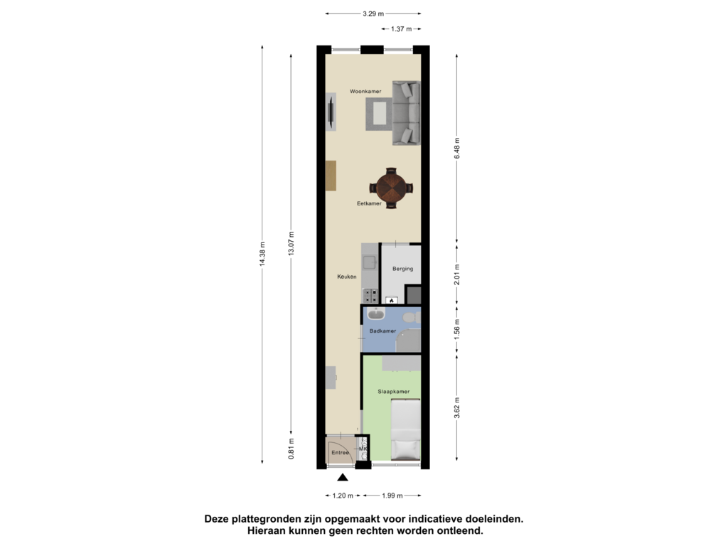 Bekijk plattegrond van Appartement van Schootsestraat 73-23