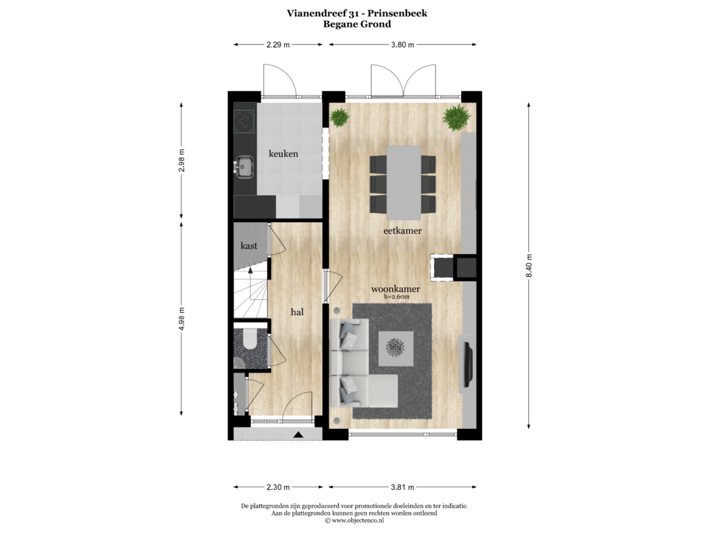 Bekijk plattegrond van Begane Grond van Vianendreef 31