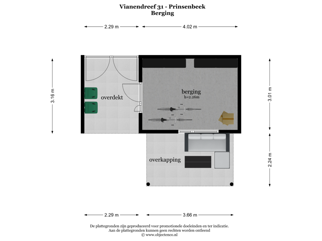 Bekijk plattegrond van Berging van Vianendreef 31