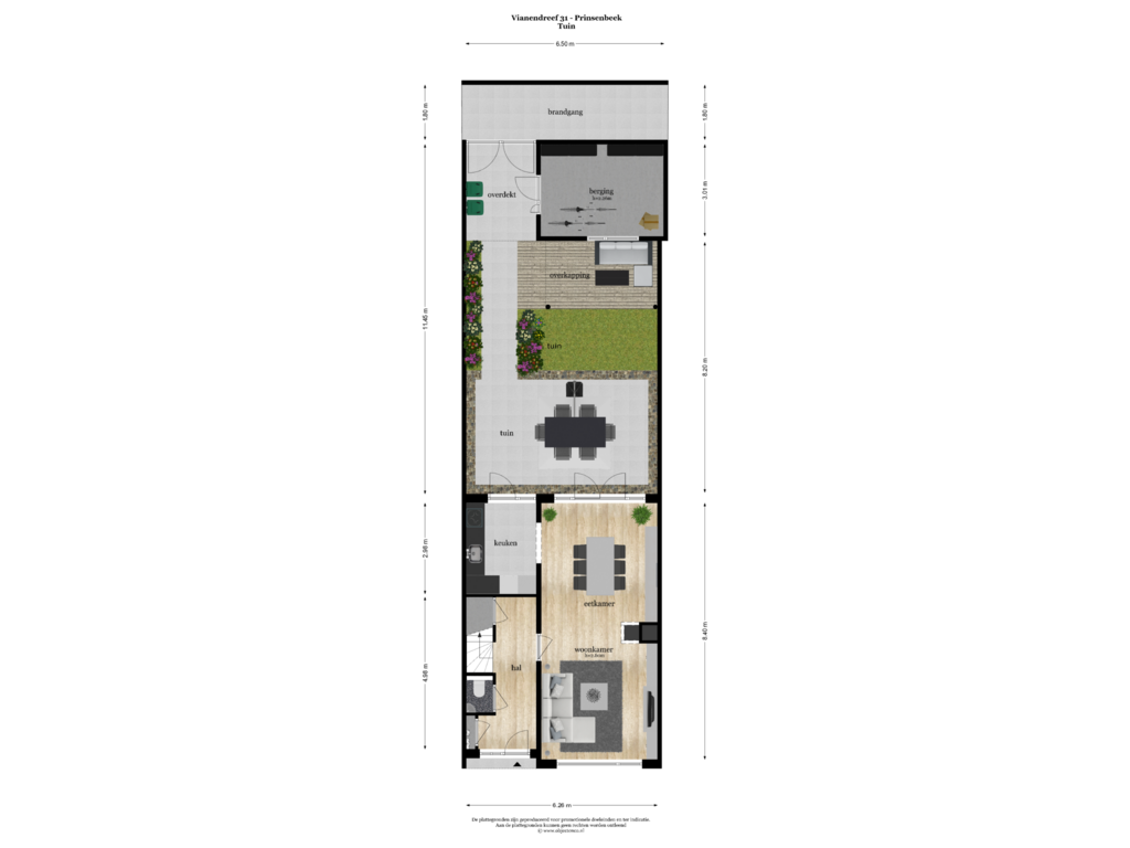 Bekijk plattegrond van Tuin van Vianendreef 31