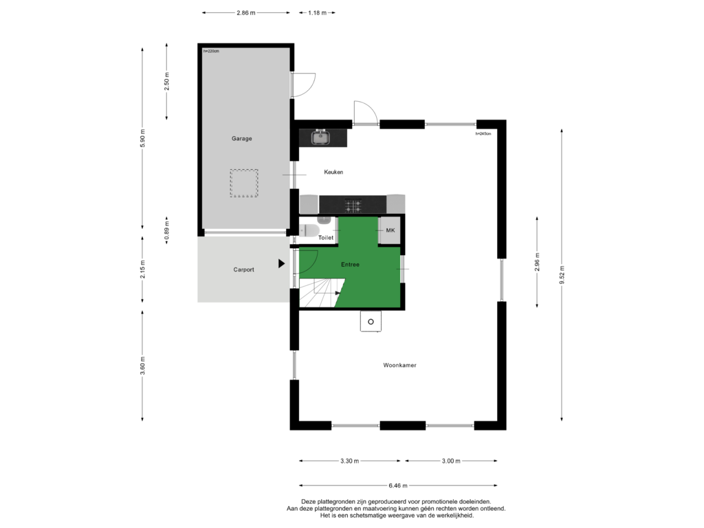 Bekijk plattegrond van Begane Grond van Molenstraat 17