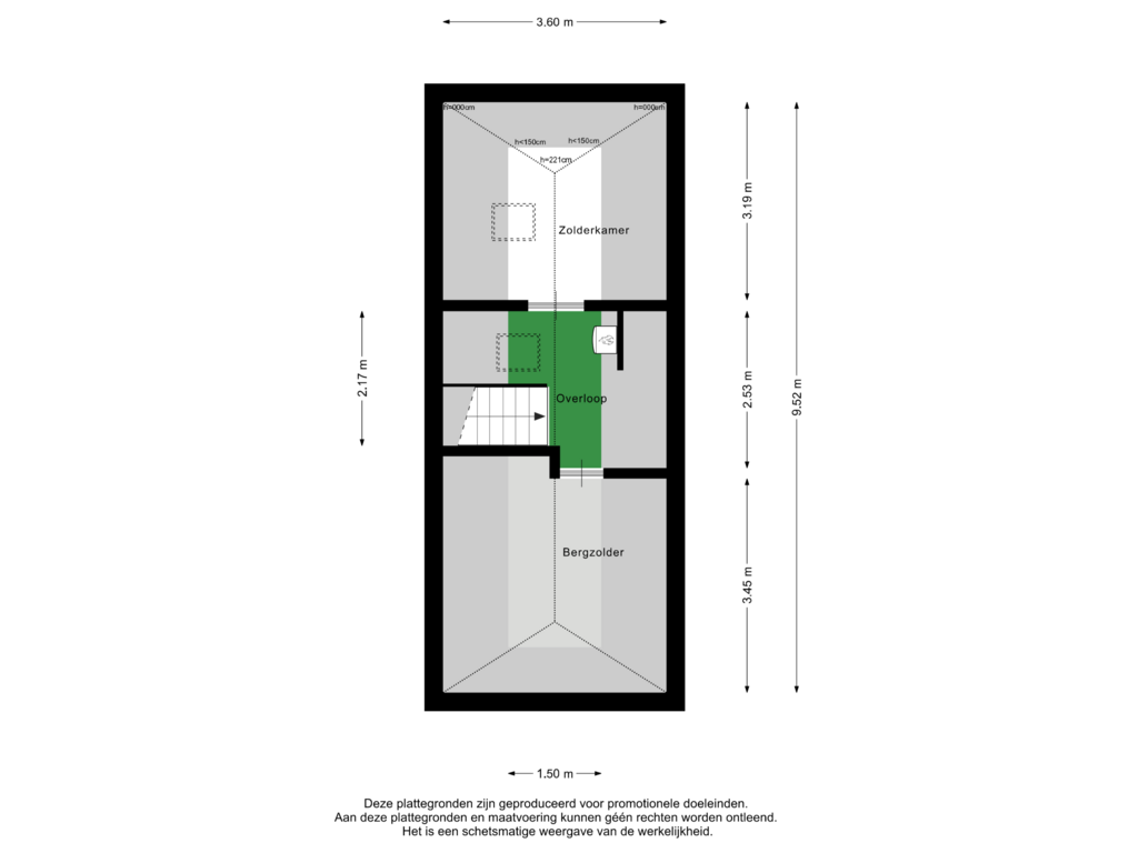 Bekijk plattegrond van 2e Verdieping van Molenstraat 17