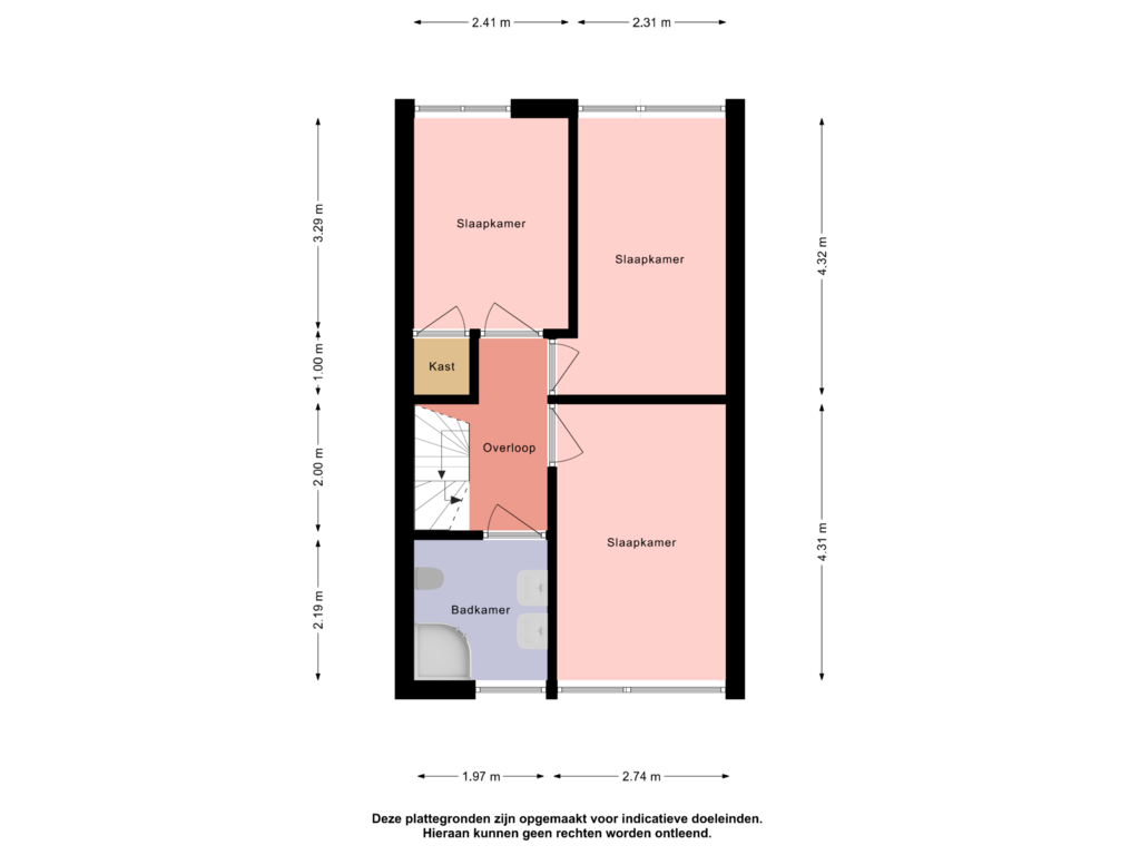 View floorplan of Eerste verdieping of De Kling 4