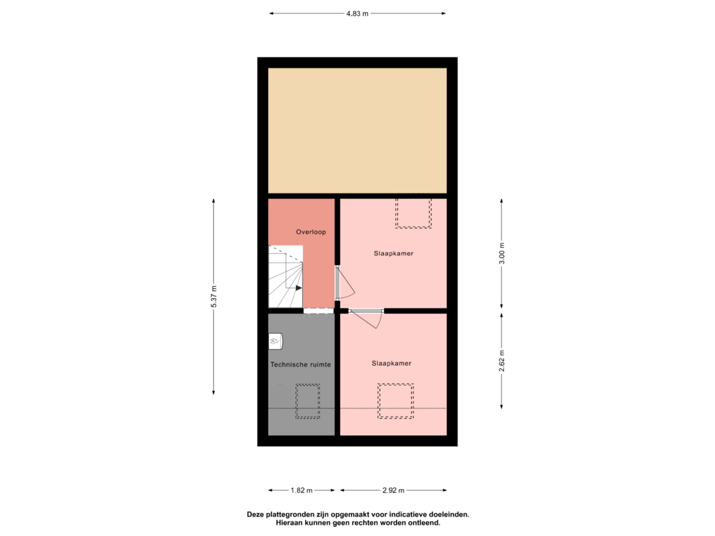 View floorplan of Tweede verdieping of De Kling 4