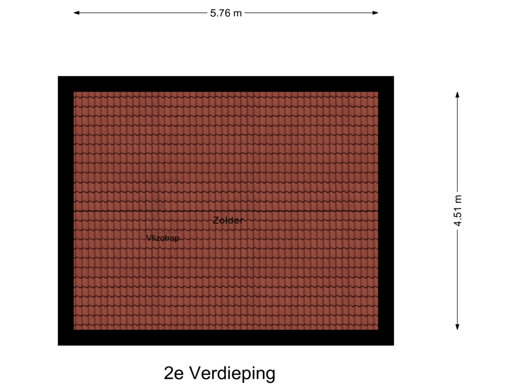 View floorplan of 2e Verdieping of Hennepstraat 53